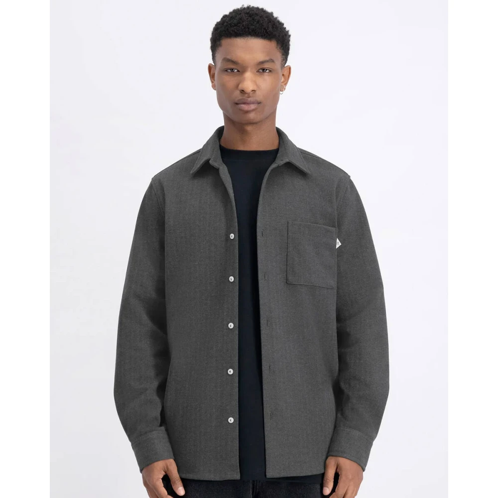 LAW OF THE SEA Troy Overshirt Gray Heren