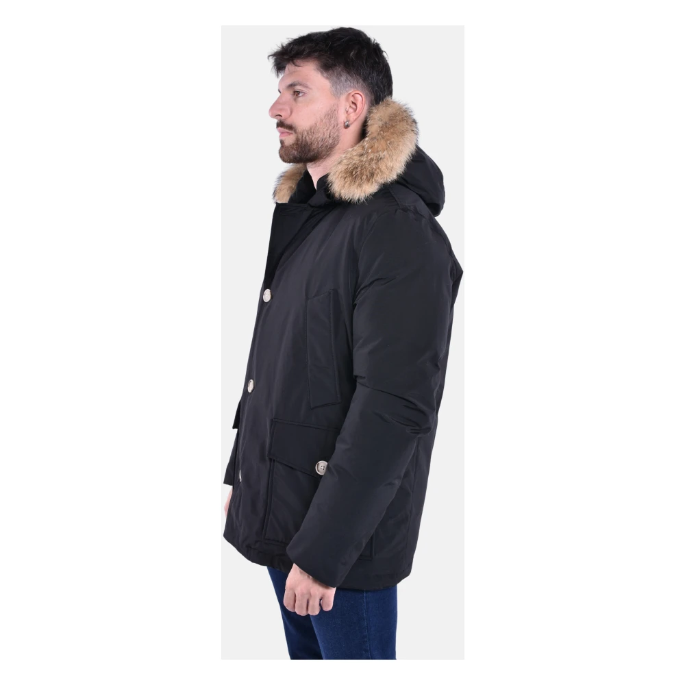Woolrich Afneembare Bont Arctische Anorak Black Heren