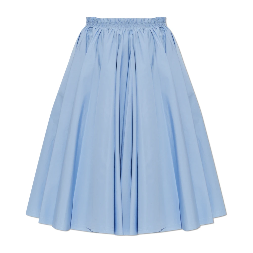 Ami Paris Women's Blue Midi Corolla Skirt