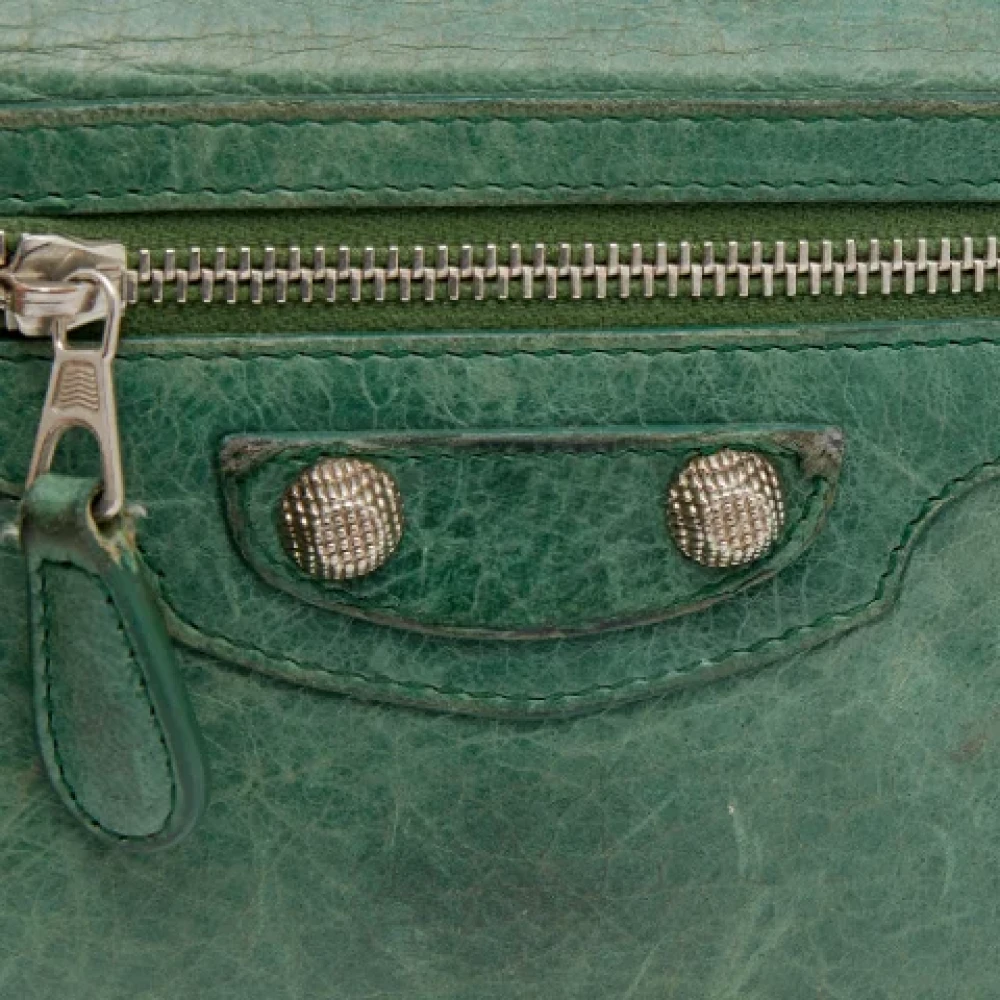 Balenciaga Vintage Pre-owned Leather wallets Green Dames