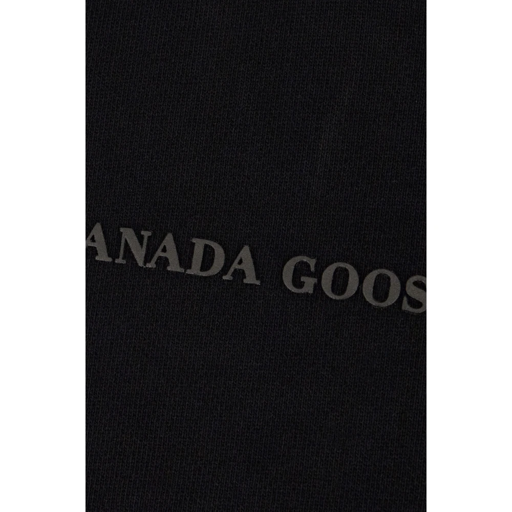 Canada Goose Stijlvolle Fleece Hoodie voor Mannen Black Dames