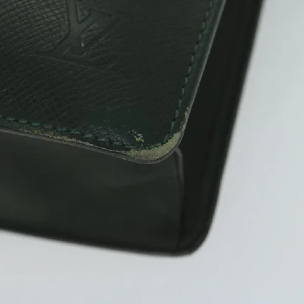 Louis Vuitton Vintage Pre-owned Leather briefcases Green Dames