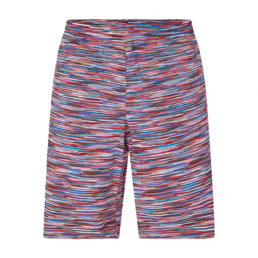 Missoni Men's Multicolor Bermudas, L, Striped Jogger Shorts