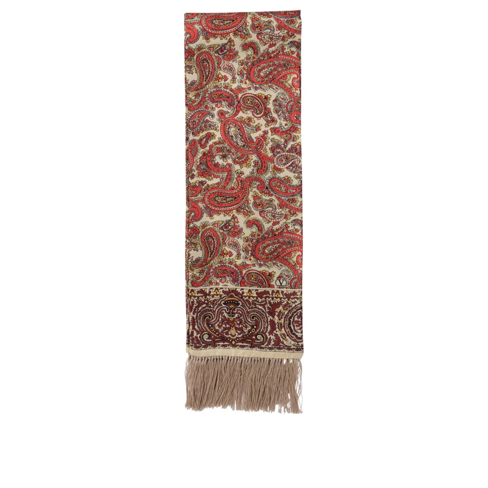 Valentino Garavani Red Scarf Stylish Accessory - Male - Scarves - Multicolor - One Size - Accessories