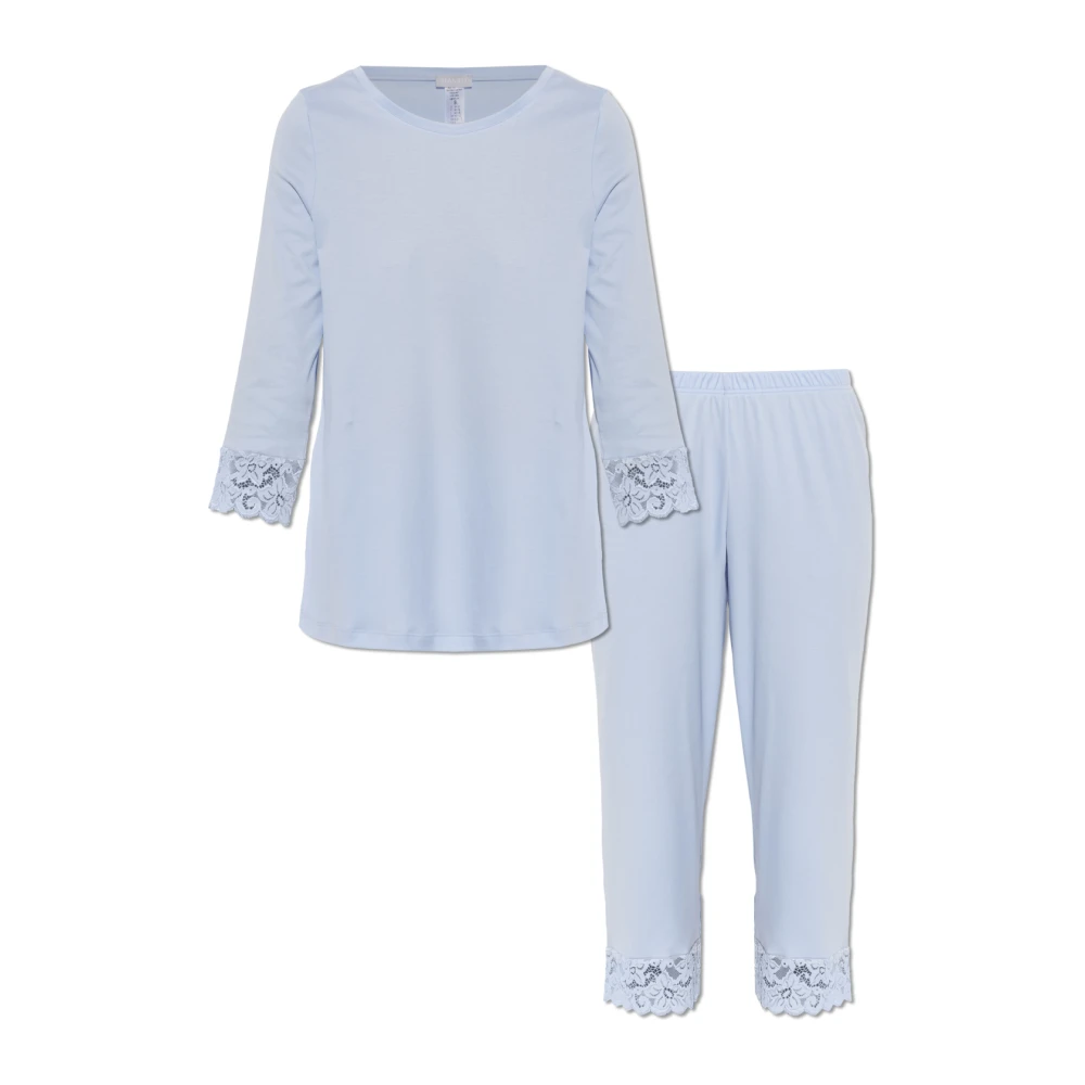 Hanro Mujer Azul - Conjunto De Pijama De Dos Piezas Moments Nw - Nightwear & Lounge - M - Conjunto De Pijama De Dos Piezas Moments Nw