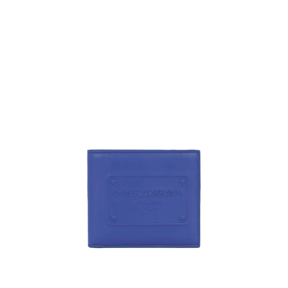 Dolce & Gabbana Stijlvolle Portemonnee met Uniek Ontwerp Blue Heren