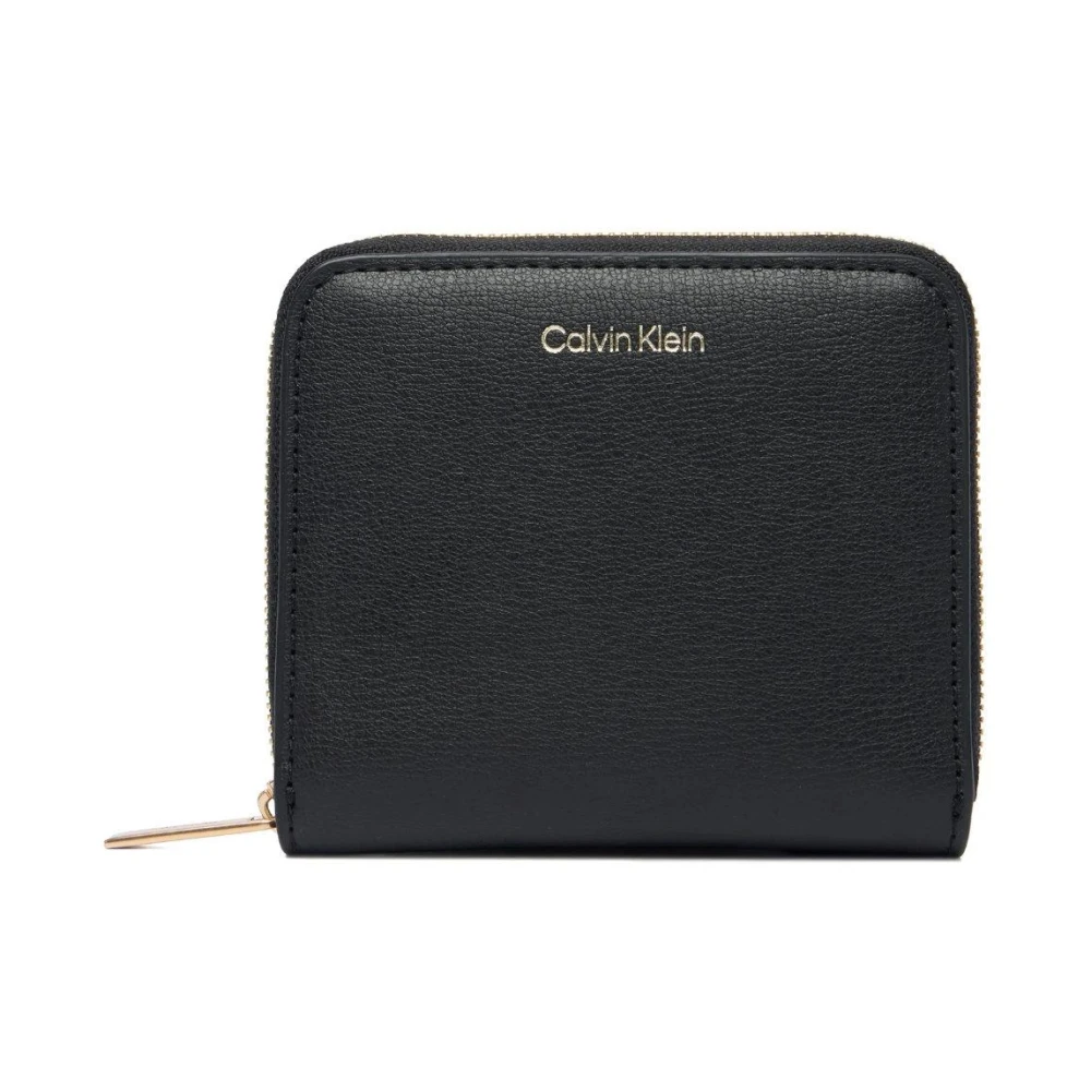 Calvin Klein Unisex Black Wallets & Cardholders, One Size, Small Zip-Around Wallet