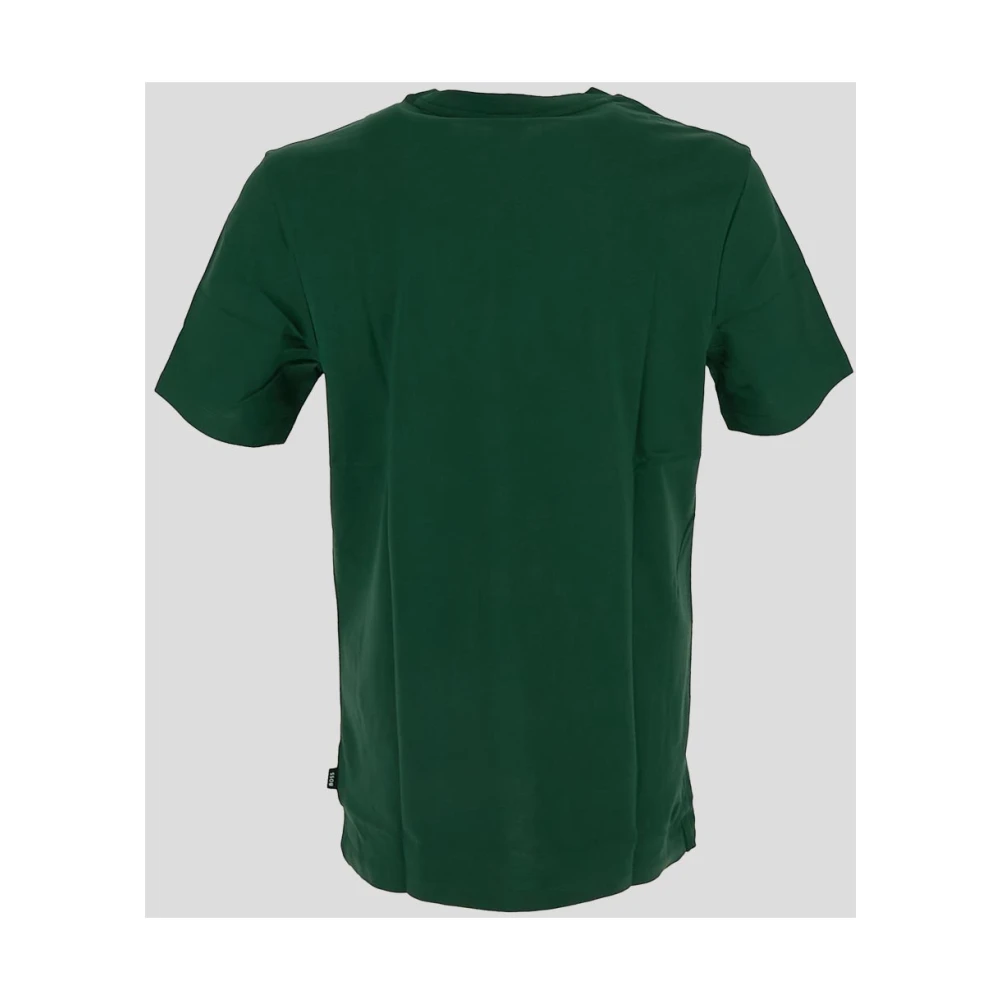 Hugo Boss Katoenen Boss Logo T-shirt Green Heren