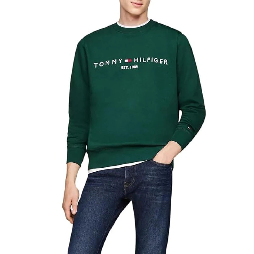 Tommy Hilfiger Groene Trui Hoge Hals Regular Fit Green Heren