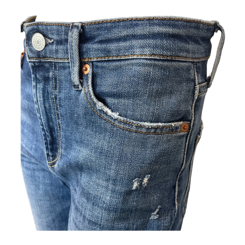 Denham Bootcut Stretch Denim Jeans Mid Blue Dames