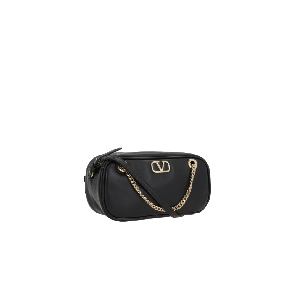 Valentino Garavani Zwarte schoudertas met VLogo-detail Black Dames