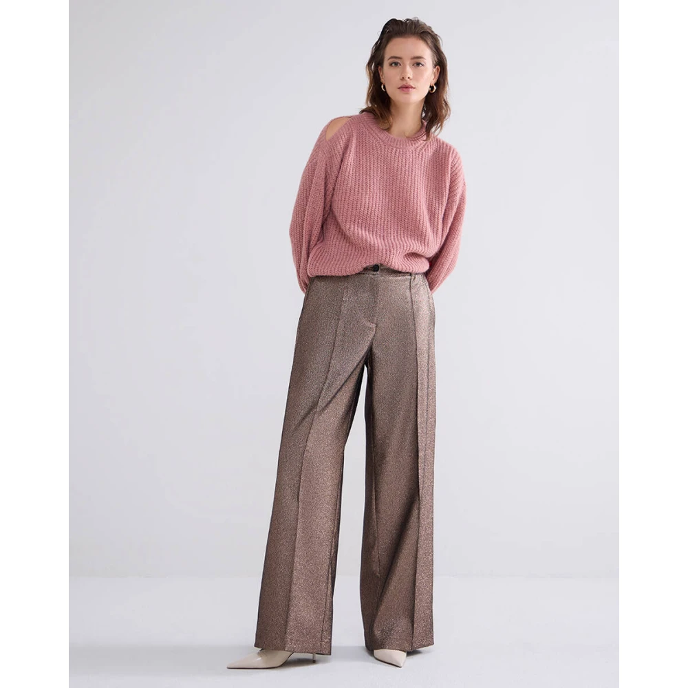 Summum Woman Glitter Broek 4s2732-12126 Brown Dames