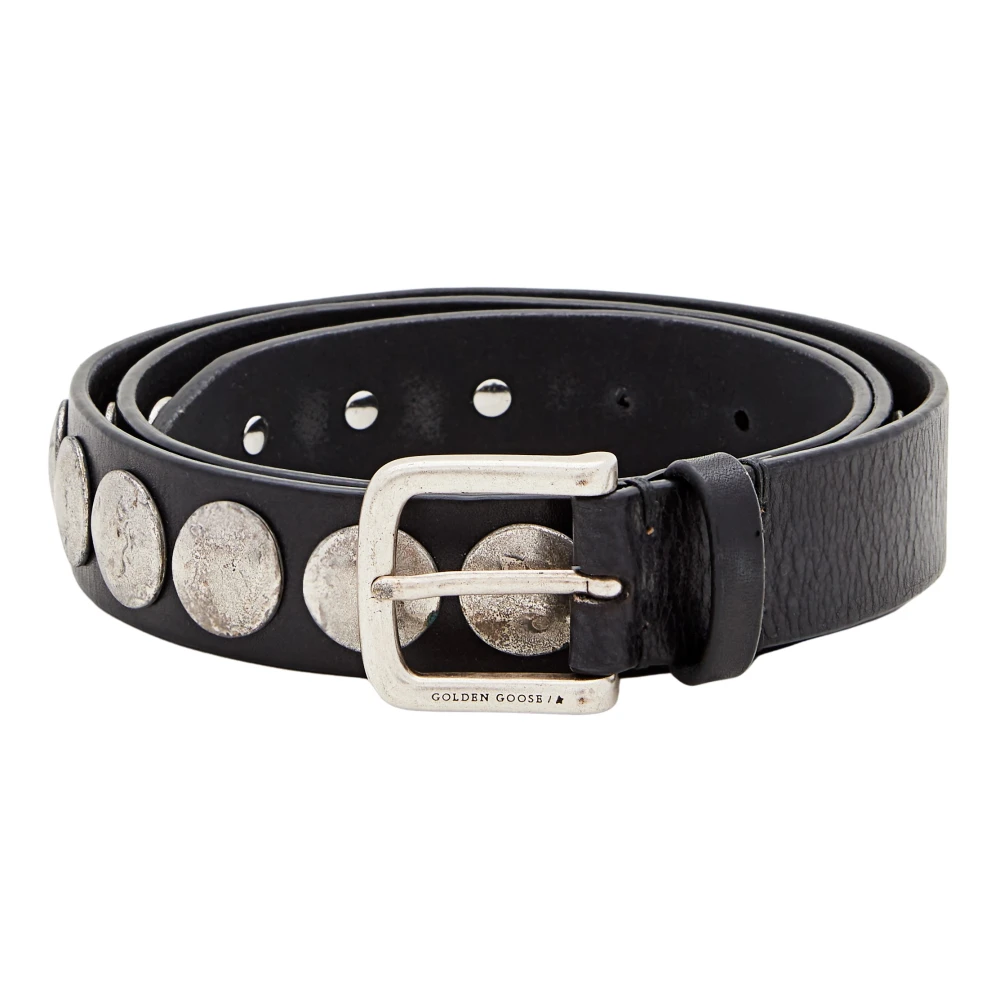 Golden Goose Women's Black Trinidad Studded Belt - Belts - 75 Cm - Accessories