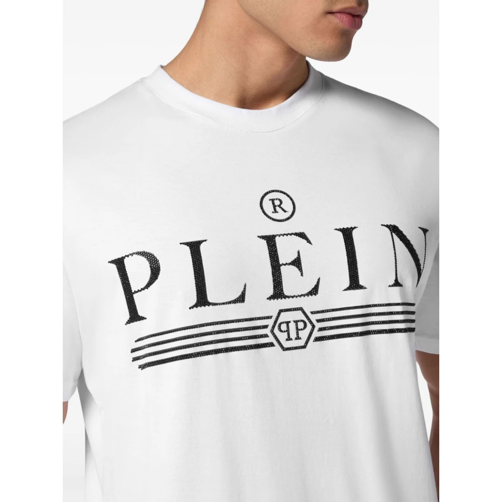 Philipp Plein Wit Katoenen T-Shirt White Heren