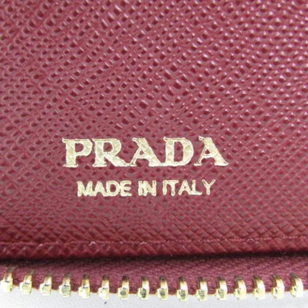 Prada Vintage Pre-owned Leather wallets Red Dames
