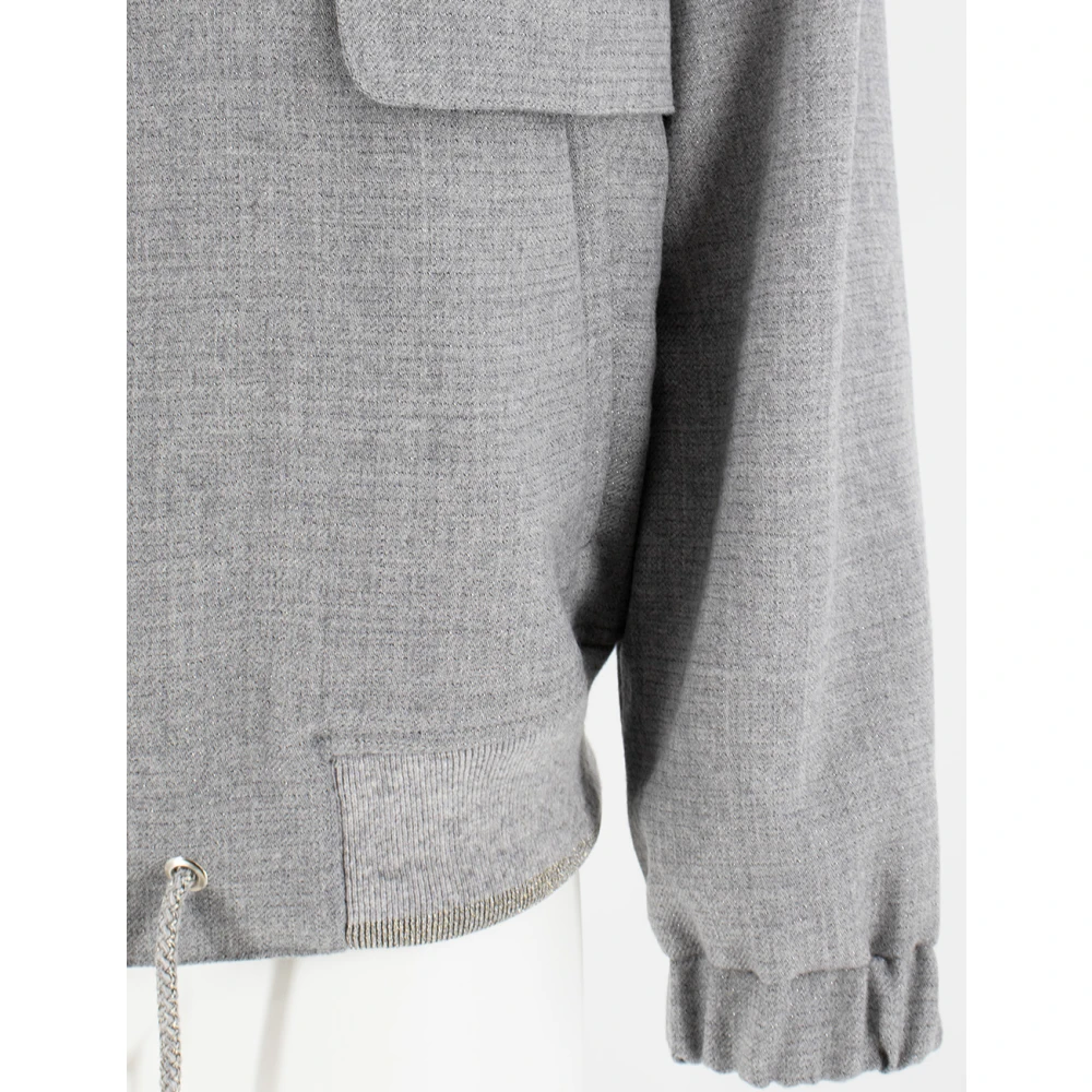 Panicale Iconische Bomberjack met Precieuze Details Blue Dames