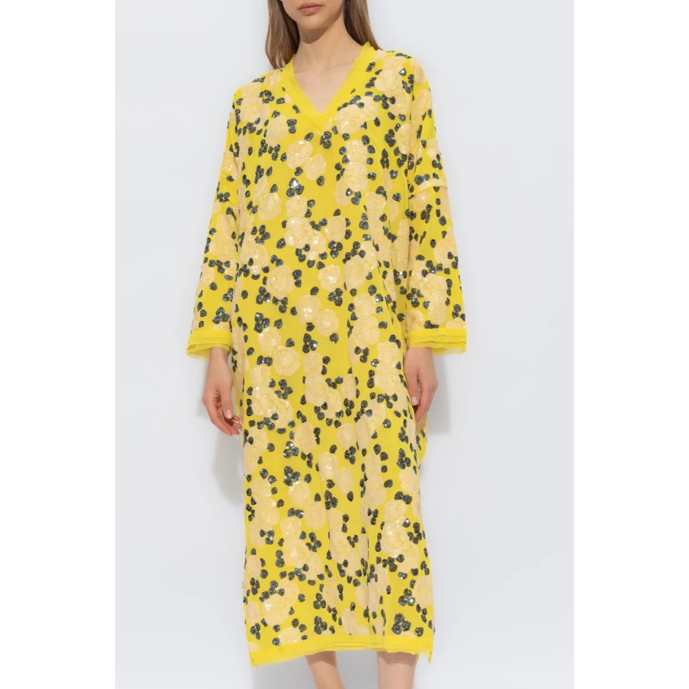 Munthe Jurk met applicaties Yellow Dames