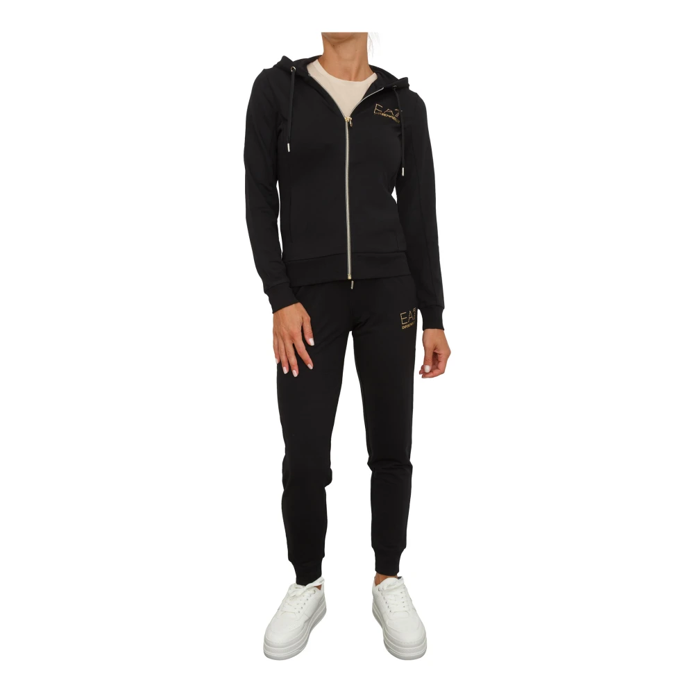 Emporio Armani Ea7 Donna Nero Tuta Sportiva