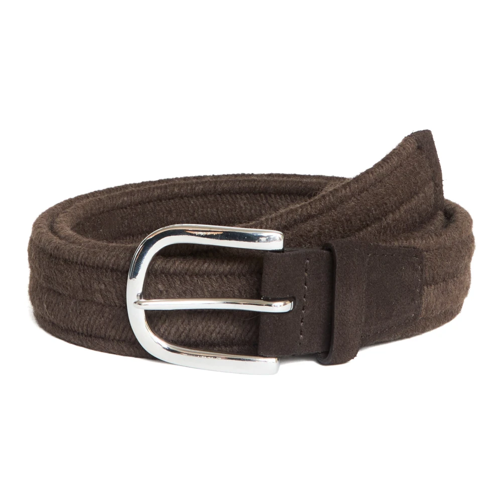 Orciani Homme Marron Accessoires, Brun, Taille: 85 Cm Ceinture En Laine Tissée Avec Dessus En Daim