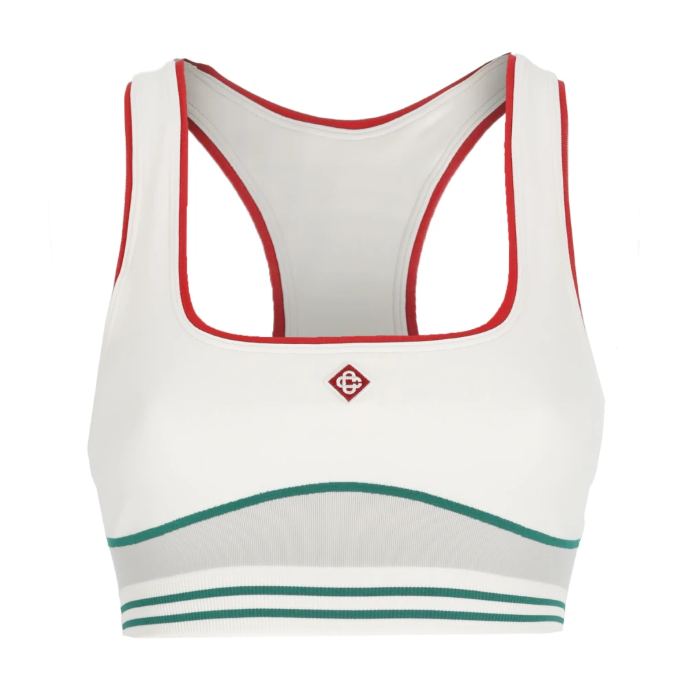 Casablanca Witte Mouwloze Top met Logopatch White Dames