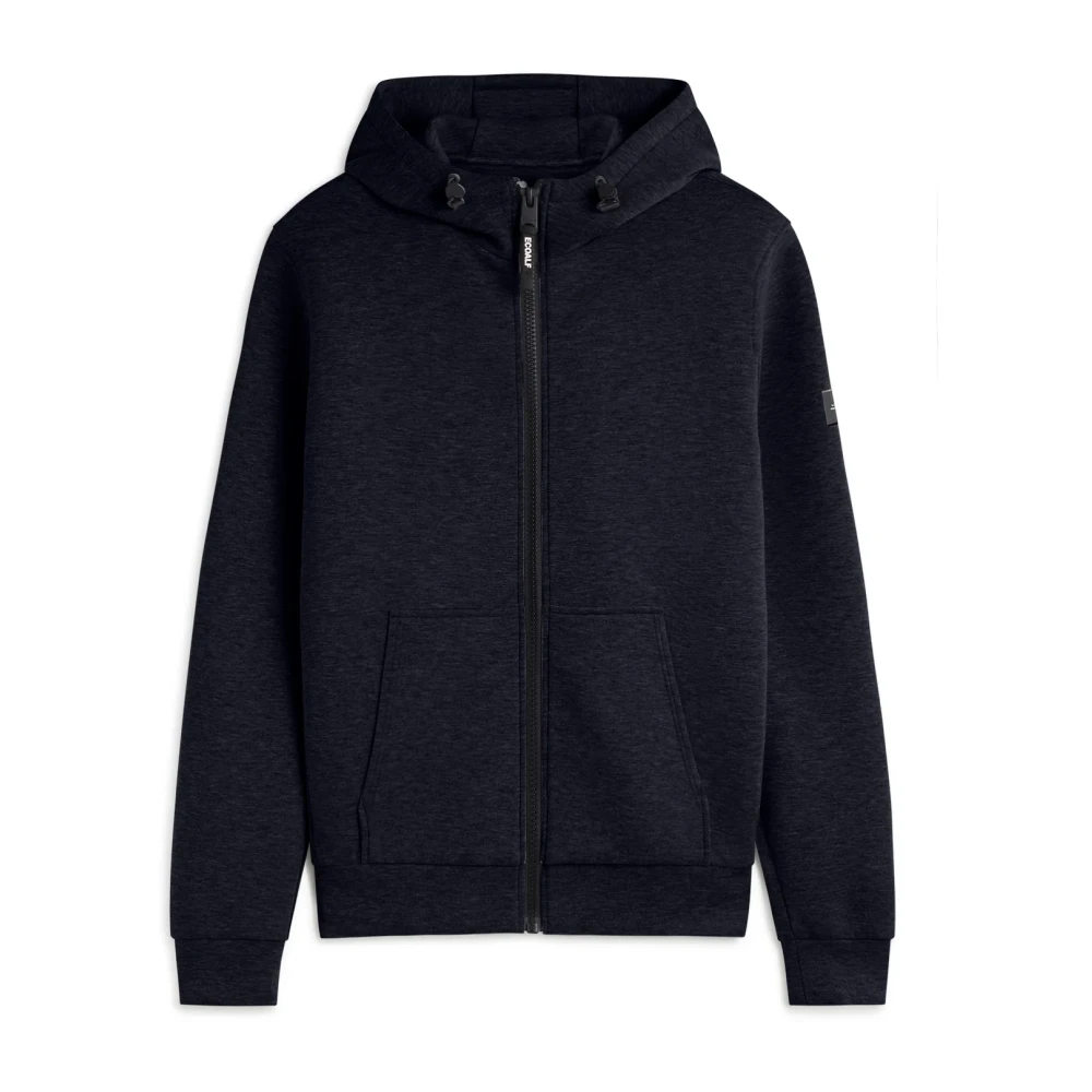 Ecoalf Agadir Hoodie met Rits Blue Heren