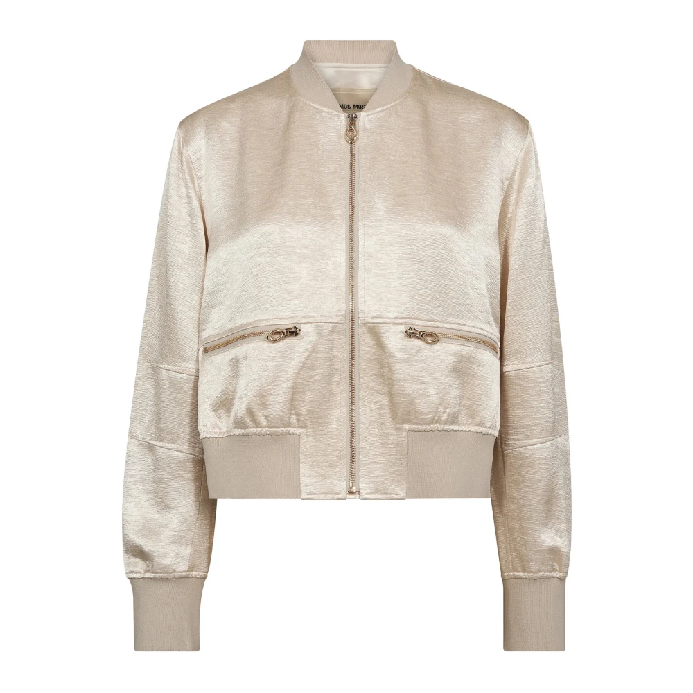 MOS MOSH Sportieve Bomberjack Sheer Bliss Beige Dames