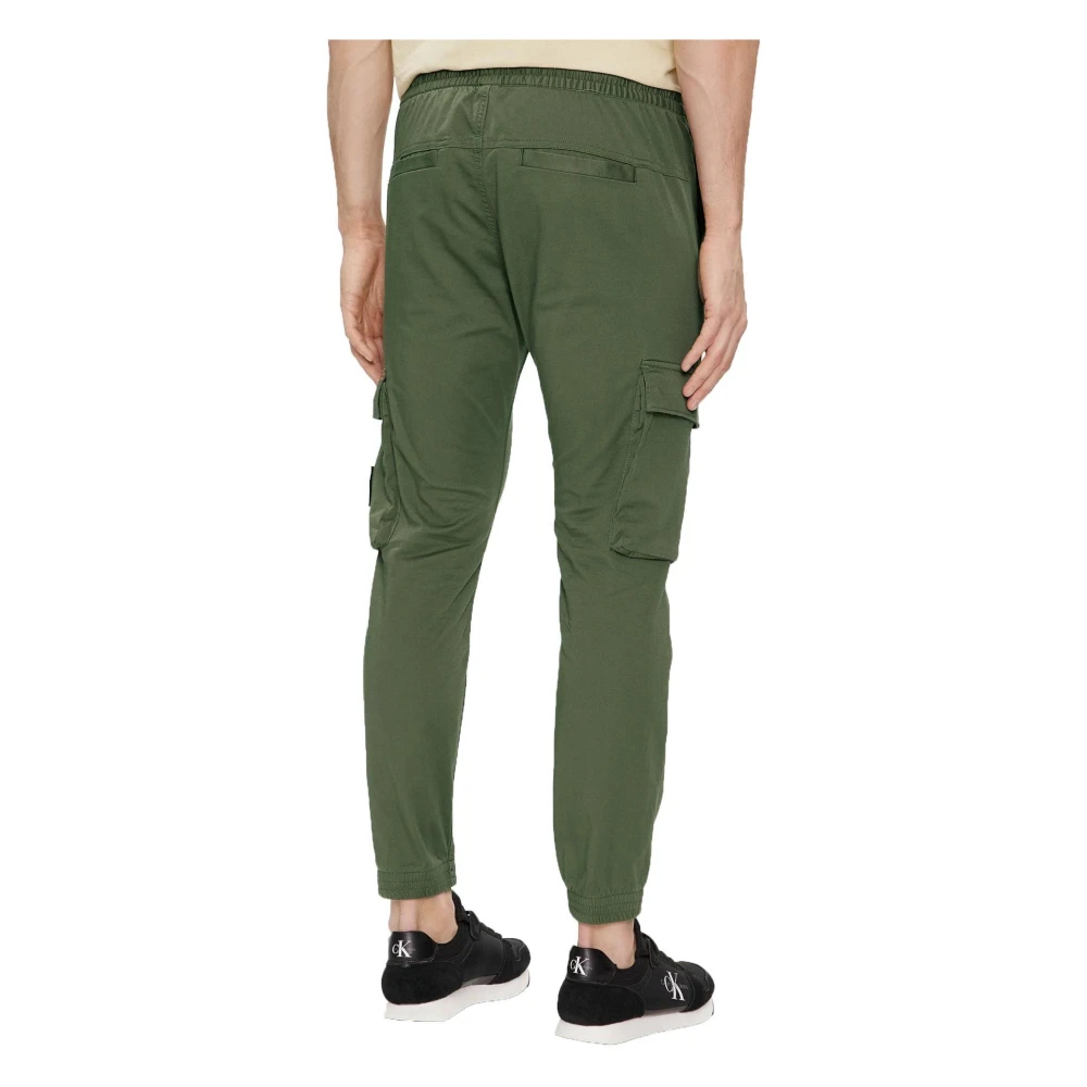 Calvin Klein Jeans Stijlvolle Groene Katoenen Broek met Zakken Green Heren