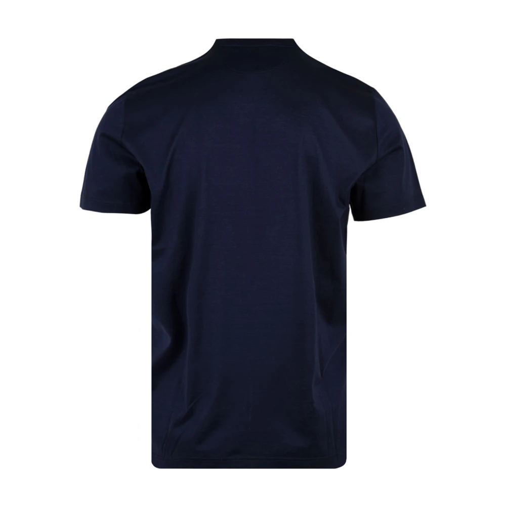 Moorer Blauwe T-shirts en Polos Blue Heren