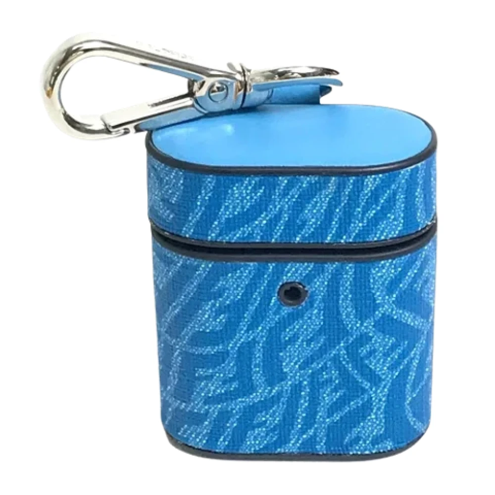 Fendi Vintage Pre-owned Leather home-office Blue Dames