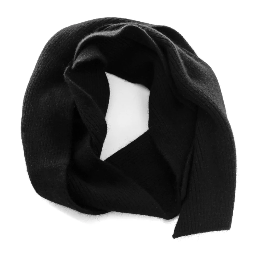 Le bonnet Zachte Gebreide Sjaal Black Heren