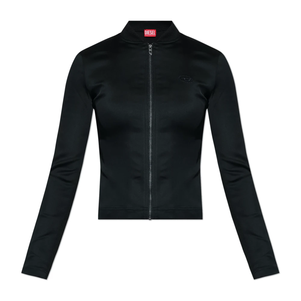 Diesel Sweatshirt met G-Oper logo Black Dames
