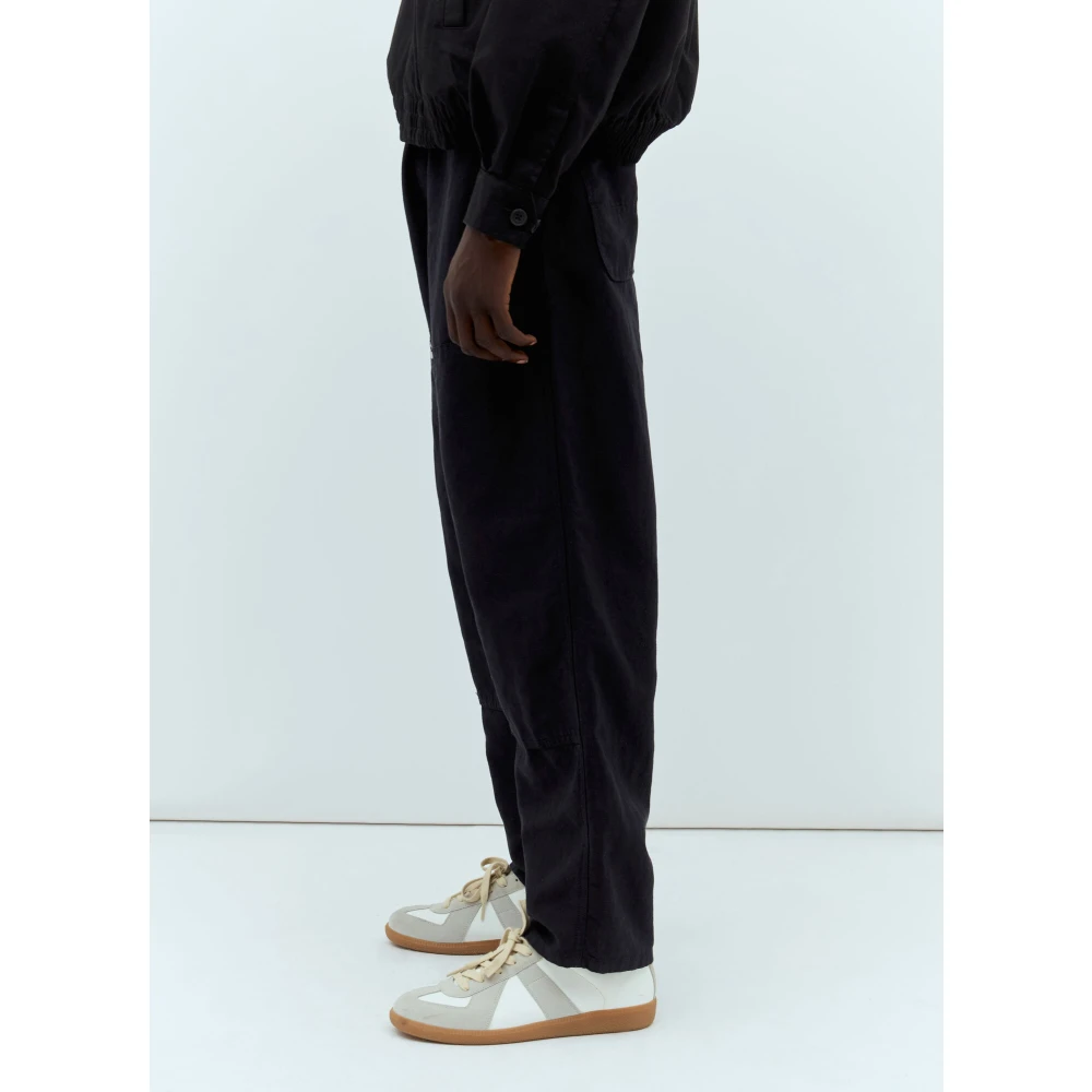 Carhartt WIP Dubbele Knie Linnen Broek Black Heren