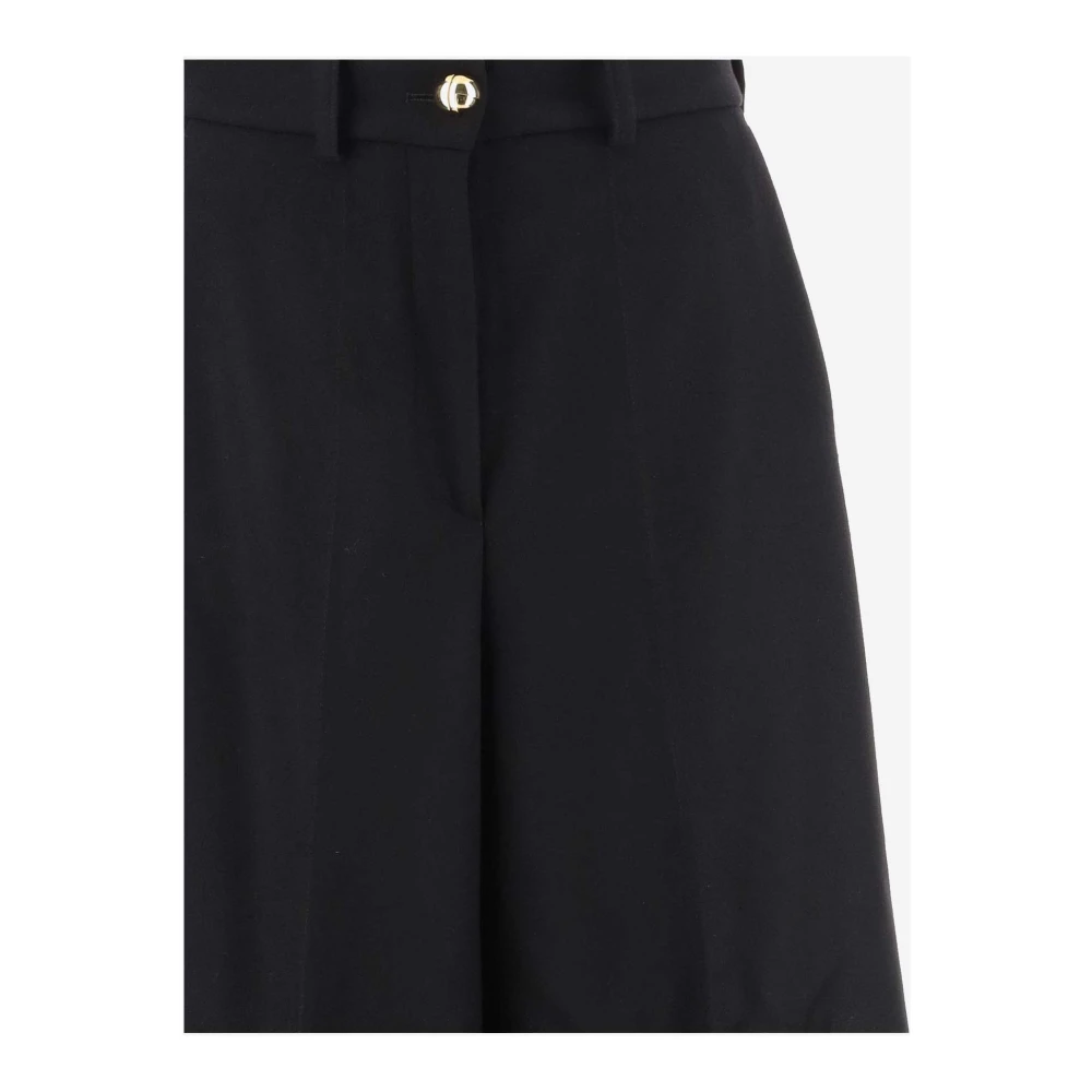 Patou Stijlvolle Zwarte Leren Handtas Black Dames