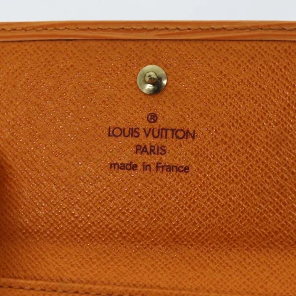 Louis Vuitton Vintage Pre-owned Leather wallets Orange Dames