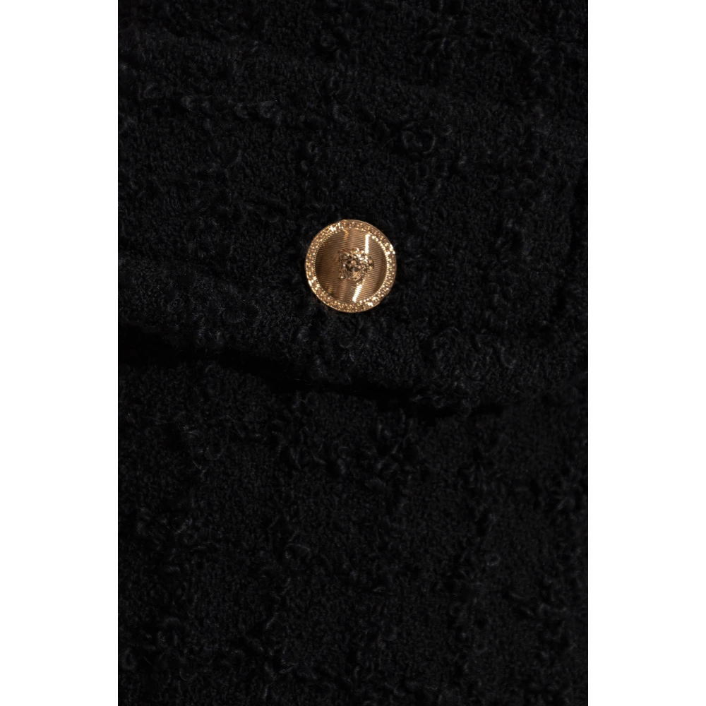 Versace Tweed Shorts Black Dames