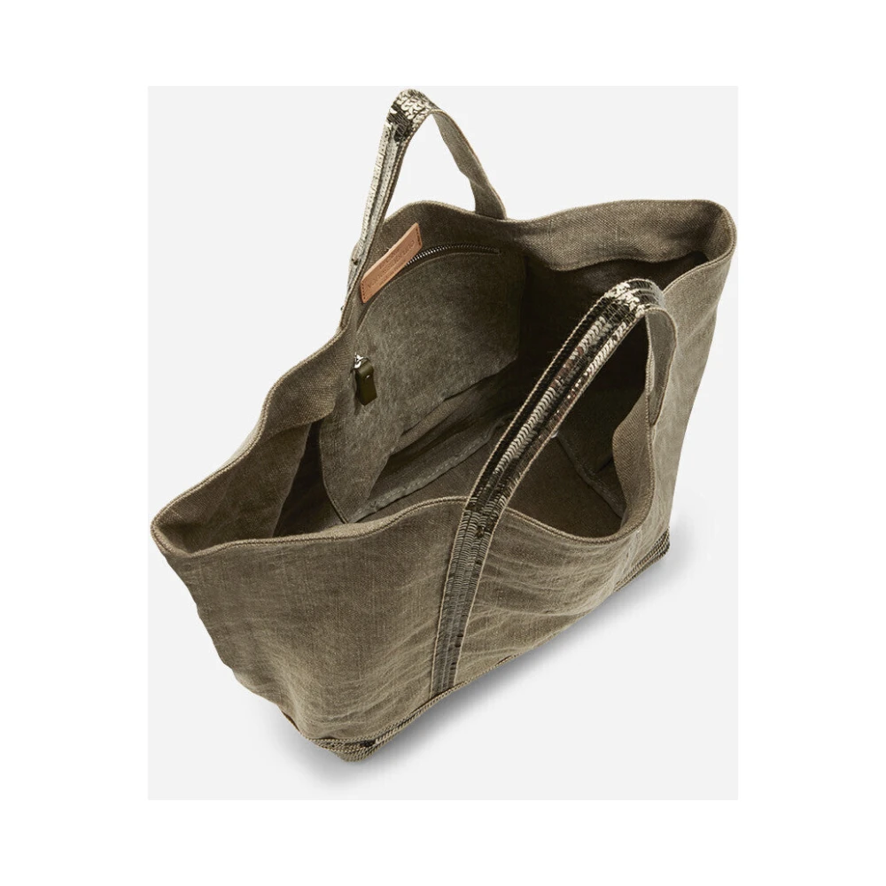 Vanessa Bruno Khaki Shopper Tas met Leren Voering Green Dames