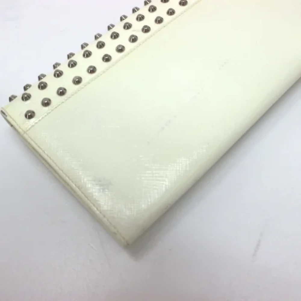 Prada Vintage Pre-owned Leather wallets White Dames