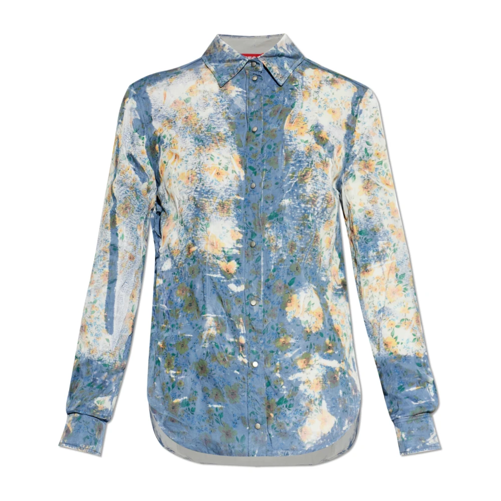 Diesel Damen Blau Blusen & Hemden, Mgröße: