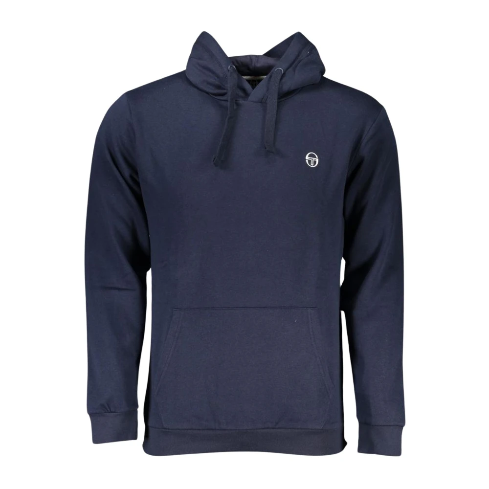 Sergio Tacchini Blauwe Geborduurde Hoodie van Katoen Blue Heren