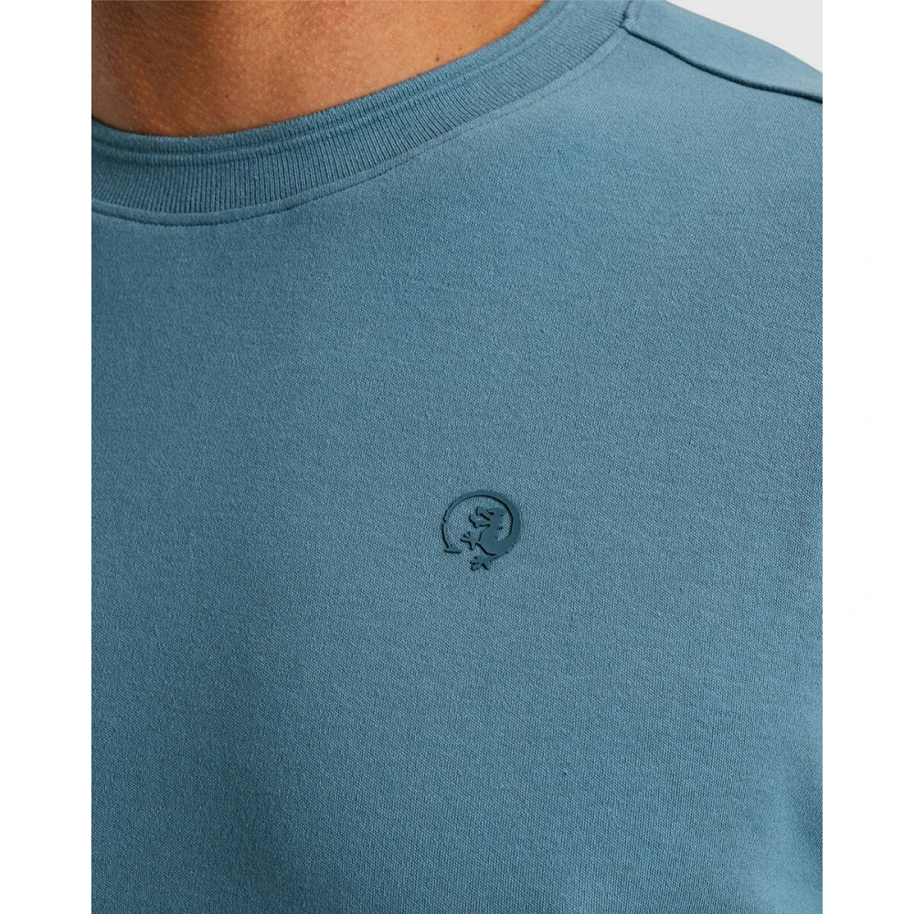 Cast Iron Korte Mouw T-shirt Regular Fit Blue Heren