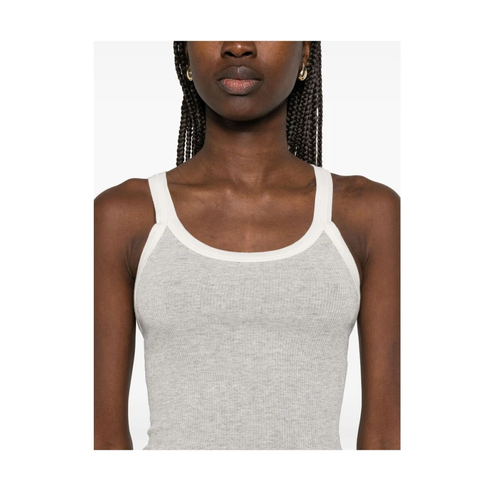Re Done Grijze Racerback Tank Top Gray Dames