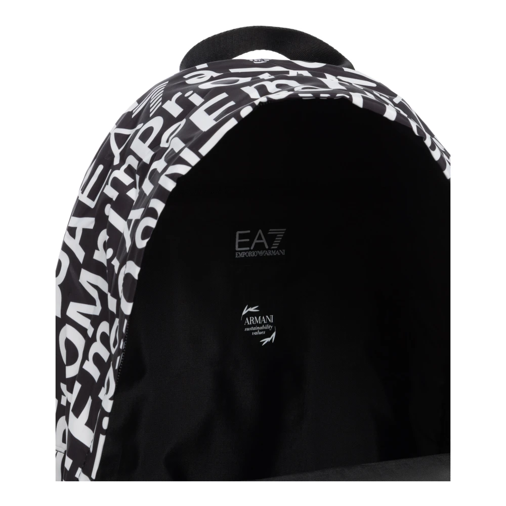 Emporio Armani EA7 Logo Patroon Multicolor Rugzak met Rits Multicolor Heren
