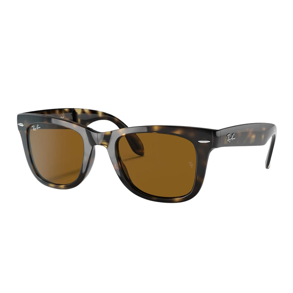 Ray-Ban Brown Sunglasses, Unisex, 54 Mm, Wayfarer Folding Sunglasses