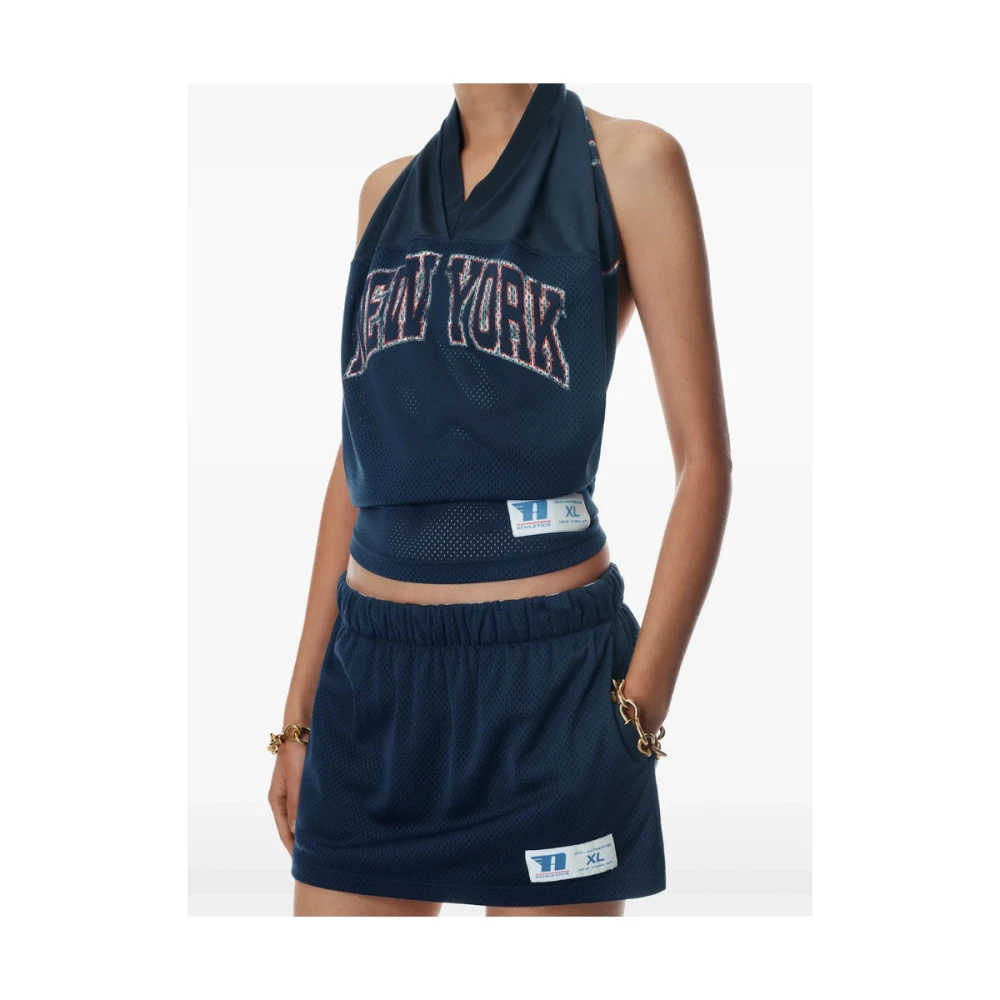 alexander wang Navy Blue Elastische Taille Rok Blue Dames