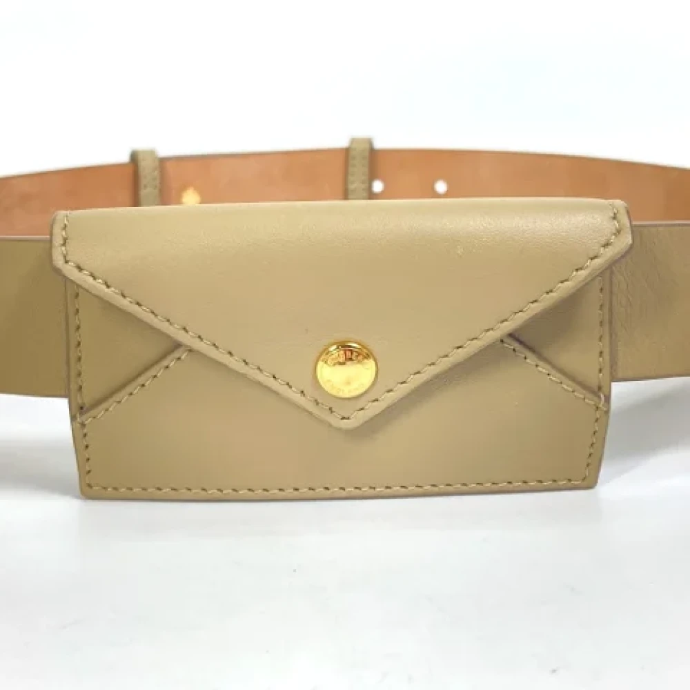 Burberry Vintage Pre-owned Leather belts Beige Dames