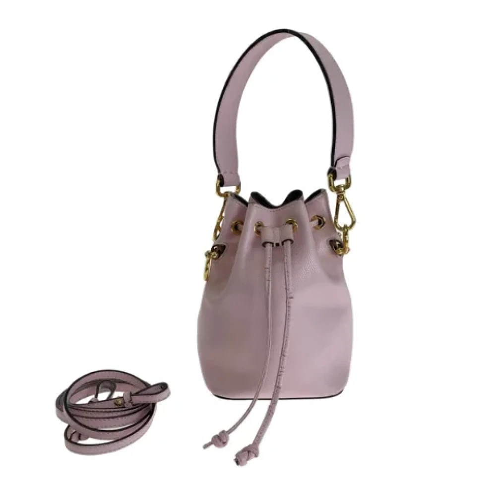 Fendi Vintage Pre-owned Leather crossbody-bags Pink Dames