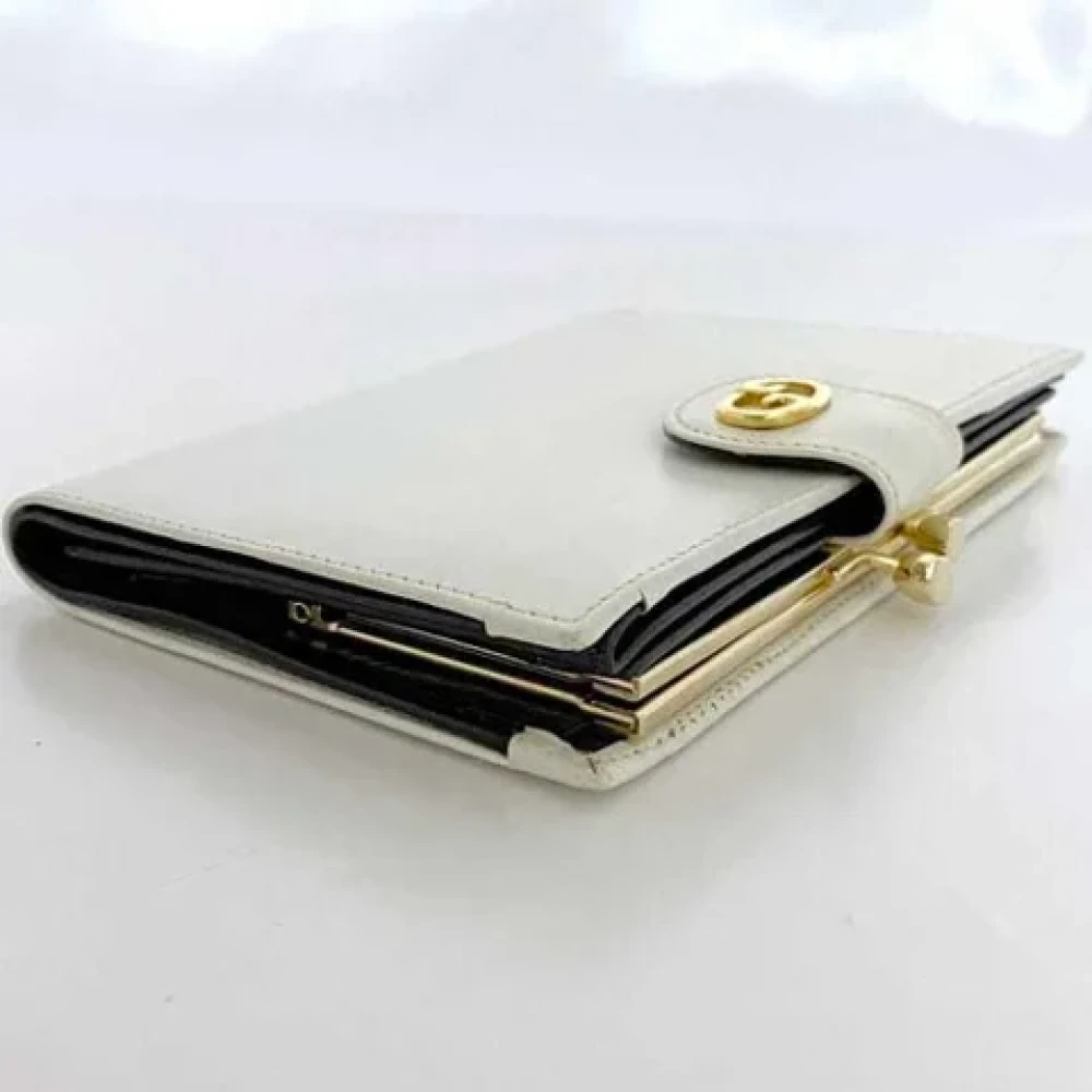 Gucci Vintage Pre-owned Leather wallets White Dames
