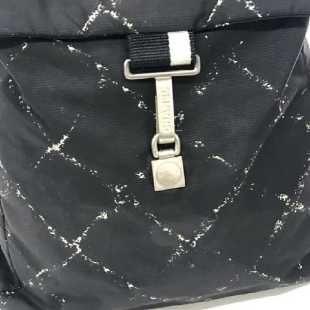 Chanel Vintage Pre-owned Fabric shoulder-bags Black Dames