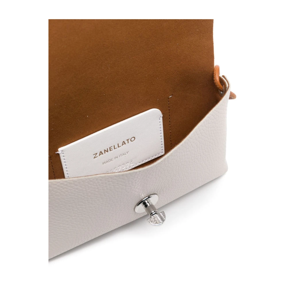Zanellato Witte Leren Clutch Tas White Dames