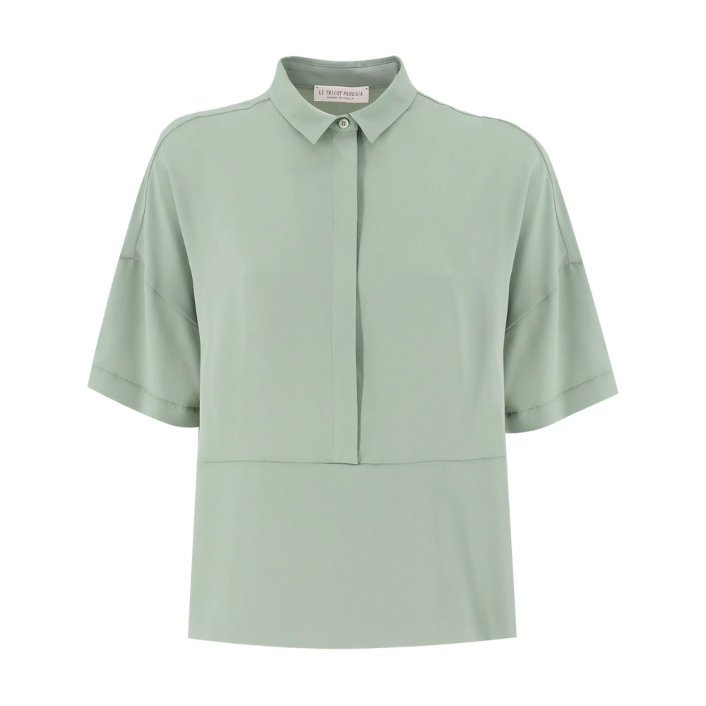Blouses & Shirts > Shirts - - Le Tricot Perugia - Modalova